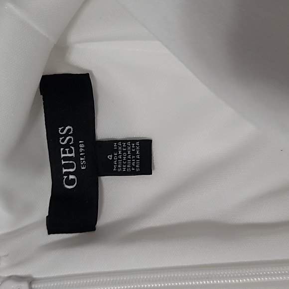 GUESS Lace-Sleeve Draped Sheath Dress - Picture 9 of 11